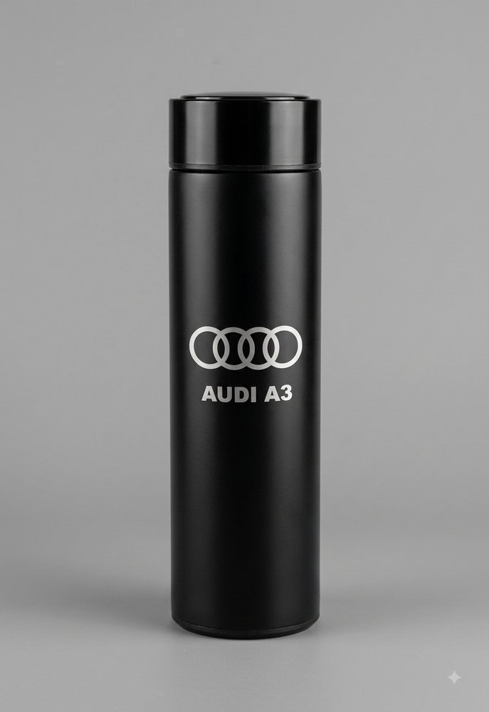 Garrafa fosca preta gravada para a Audi A3